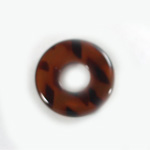 Plastic  Bead - Mixed Color Smooth Flat Donut 25MM TOKYO TORTOISE