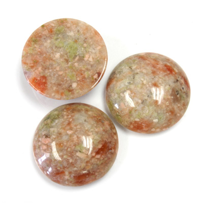 Gemstone Cabochon - Round 18MM CHINESE UNIKITE
