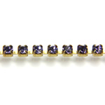 Preciosa Crystal Rhinestone Cup Chain - PP14 (SS6.5) TANZANITE-RAW