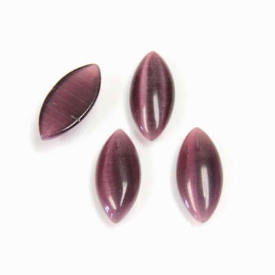 Fiber-Optic Cabochon - Navette 14.5x6.5MM CAT'S EYE PURPLE