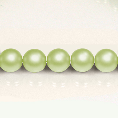 Czech Glass Pearl Bead - Round 08MM MATTE LT OLIVE 75453