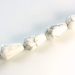 Gemstone Bead - Pear Smooth 18x11MM WHITE HOWLITE