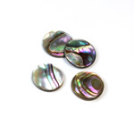 Shell Flat Back Flat Top Straight Side Stone - Round 13MM ABALONE