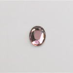 Glass Flat Back Rose Cut Faceted Foiled Stone - Oval 10x8MM LT AMETHYST