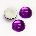 Plastic Flat Back Foiled Cabochon - Round 16MM FUCHSIA