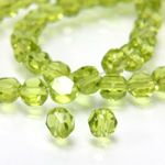 Chinese Cut Crystal Bead - Round Disc Side Drilled 04MM LIGHT OLIVENE