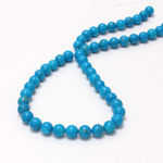 Gemstone Bead - Smooth Round 06MM HOWLITE DYED TURQUOISE