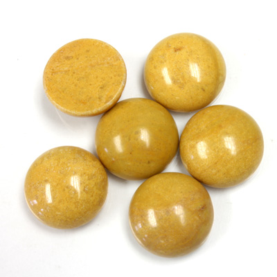 Gemstone Cabochon - Round 13MM YELLOW JASPER