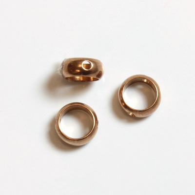 Brass Bead Frames - Rings Side Drilled 2-Holes 06MM