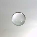 Czech Glass Medium Dome Transparent Cabochon - Round 15MM CRYSTAL