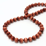 Man-made Bead - Smooth Round 08MM BROWN GOLDSTONE