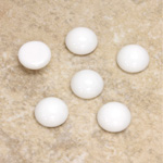 Glass Medium Dome Cabochon - Round 09MM CHALKWHITE