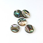 Shell Flat Back Flat Top Straight Side Stone - Round 11MM ABALONE