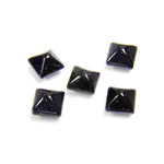 Man-made Cabochon - Square Pyramid Top 06x6MM BLUE GOLDSTONE