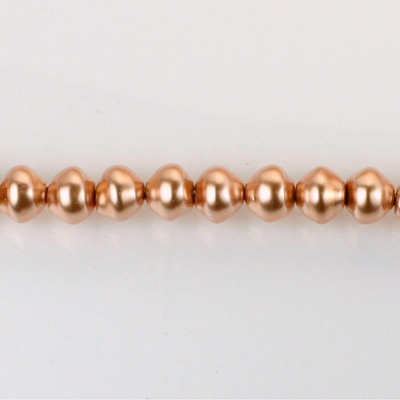 Czech Glass Pearl Bead - Snail Shell 06MM COPPER 70415