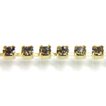 Preciosa Crystal Rhinestone Cup Chain - PP18 (SS8.5) BLACK DIAMOND-RAW