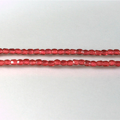 Czech Glass Fire Polish Bead - Round 02MM DARK ROSE