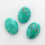 Gemstone Cabochon - Oval 18x13MM HOWLITE DYED CHINESE TURQ