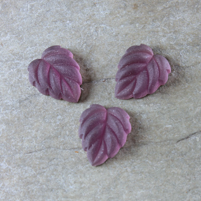 Preciosa Glass Flat Back Leaf 12MM MATTE AMETHYST Foiled
