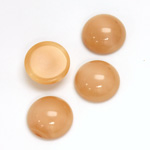 Glass Medium Dome Cabochon - Round 13MM MOONSTONE BEIGE