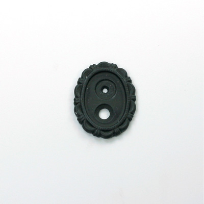 Plastic Engraved Setting - Oval 18x13MM MATTE JET