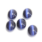 Fiber-Optic Cabochon - Oval 12x10MM CAT'S EYE BLUE