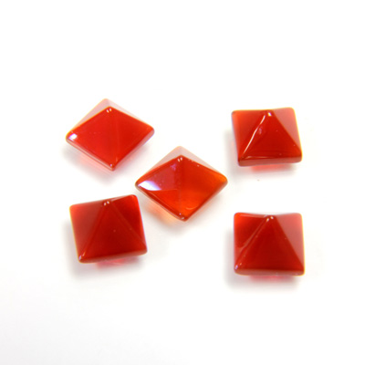 Gemstone Cabochon - Square Pyramid Top 06x6MM CORNELIAN