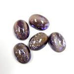 Glass Medium Dome Lampwork Cabochon - Oval 14x10MM OPAL TANZANITE (04792)