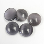 Fiber-Optic Cabochon - Round 13MM CAT'S EYE GREY