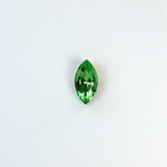 Glass Point Back Foiled Tin Table Cut (TTC) Stone - Navette 08x4MM PERIDOT