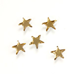 German Glass Flat Back Foiled Mirror - Star 6MM TOPAZ