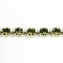 Preciosa MAXIMA Crystal Rhinestone Cup Chain - PP24 (SS12) KHAKI-RAW