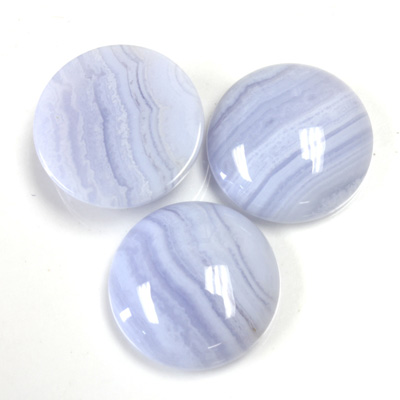 Gemstone Cabochon - Round 18MM BLUE LACE AGATE
