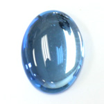 Plastic Flat Back Foiled Cabochon - Oval 40x30MM LT SAPPHIRE