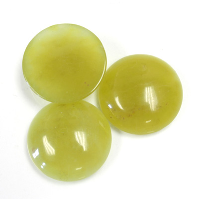 Gemstone Cabochon - Round 18MM JADE OLIVE