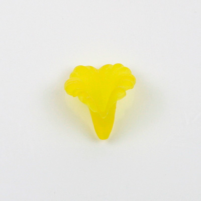 German Plastic Flower with Hole - Fluted Orchid 21x18MM MATTE LT TOPAZ