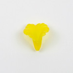 German Plastic Flower with Hole - Fluted Orchid 21x18MM MATTE LT TOPAZ