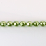 Czech Glass Pearl Bead - Round Faceted Golf 6MM DARK OLIVE 70458
