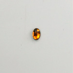 Glass Flat Back Rose Cut Faceted Foiled Stone - Oval 06x4MM TOPAZ