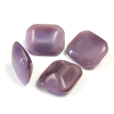 Glass Point Back Buff Top Stone Opaque Doublet - Cushion Octagon 12x10MM AMETHYST MOONSTONE