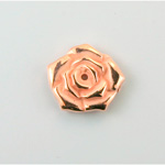 Plastic Flower with Center Hole Metalized - 18MM COPPER