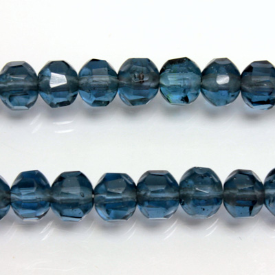 Czech Glass Fire Polished Bead - Rondelle Disc 6x5MM MONTANA