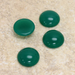 Glass Medium Dome Cabochon - Round 13MM CHRYSOPHRASE