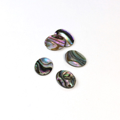 Shell Flat Back Flat Top Straight Side Stone - Oval 10x8MM ABALONE