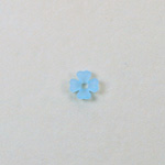 Plastic Flower with Center Hole - 06MM MATTE LT SAPPHIRE