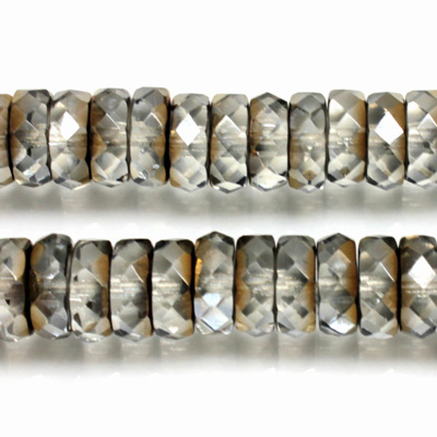 Czech Glass Fire Polished Bead - Rondelle 10x4MM ZAIRIT