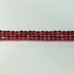 Czech Glass Fire Polish Bead - Round 03MM FUCHSIA