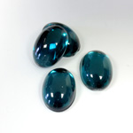 Plastic Flat Back Foiled Cabochon - Oval 14x10MM EMERALD