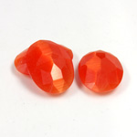 Fiber-Optic Flat Back Cabochon - Rauten Rose Oval 18x13MM CAT'S EYE ORANGE