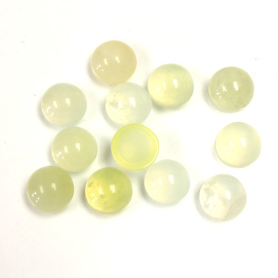 Gemstone Cabochon - Round 07MM JADE LT GREEN